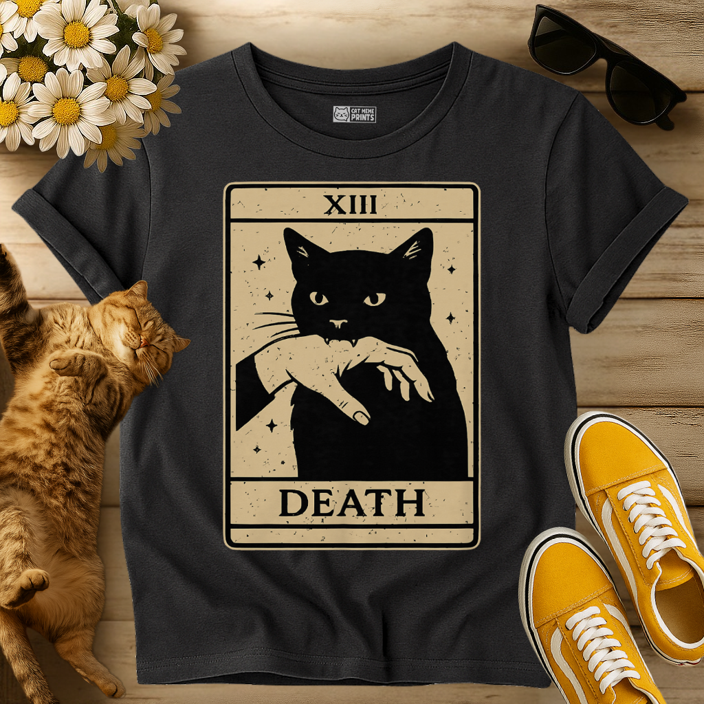 Black Cat Tarot XIII Death T-Shirt