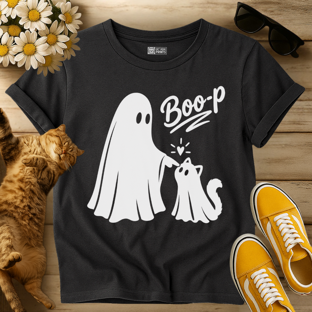 Boo-p Cat Ghost Boo T-Shirt