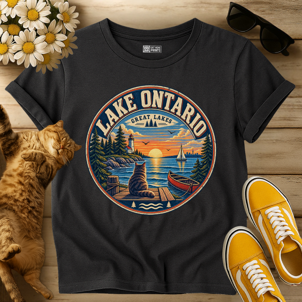 Lake Ontario Great Lakes Cat T-Shirt