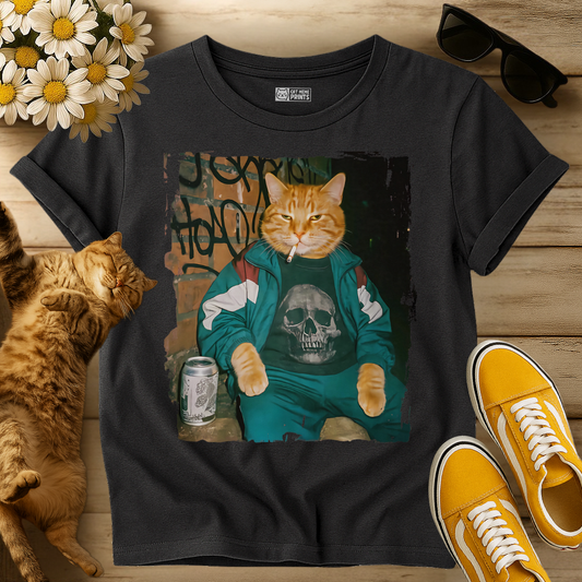 Gangster Cat Smoking T-Shirt