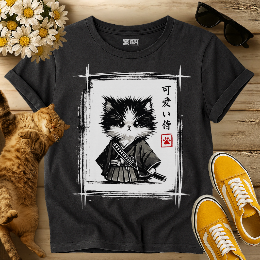 Samurai Cat Japanese T-Shirt