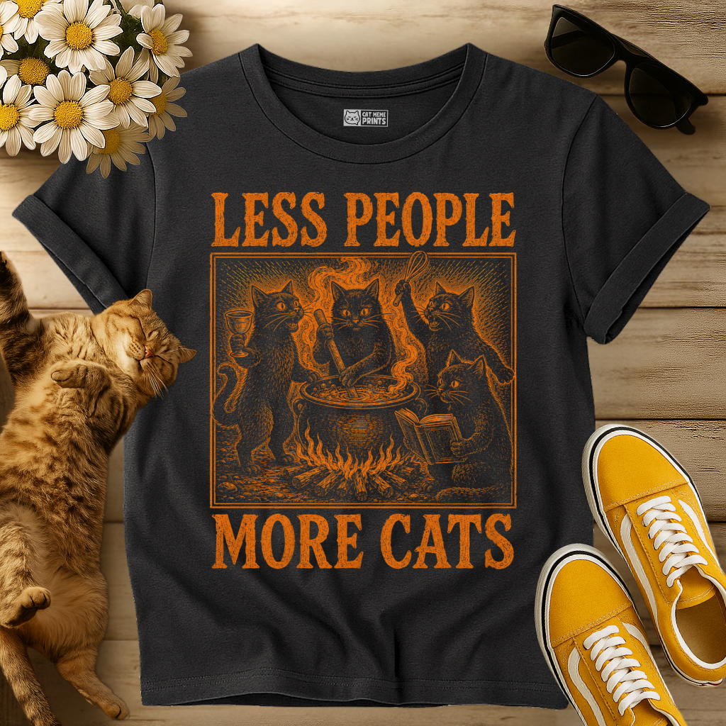 Less People More Cats T-Shirt