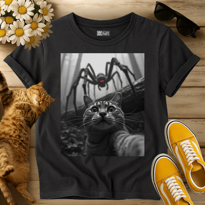 Cat Selfie With Spider T-Shirt