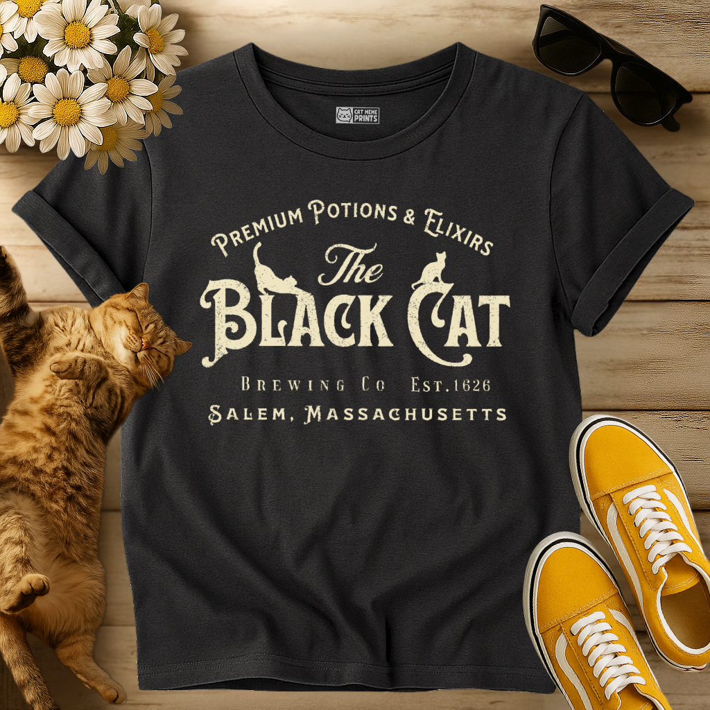 The Black Cat Witchy Salem Est 1626 T-Shirt