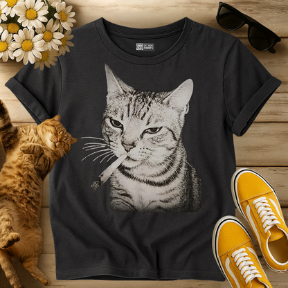 Cat Smoking Cigarette T-Shirt
