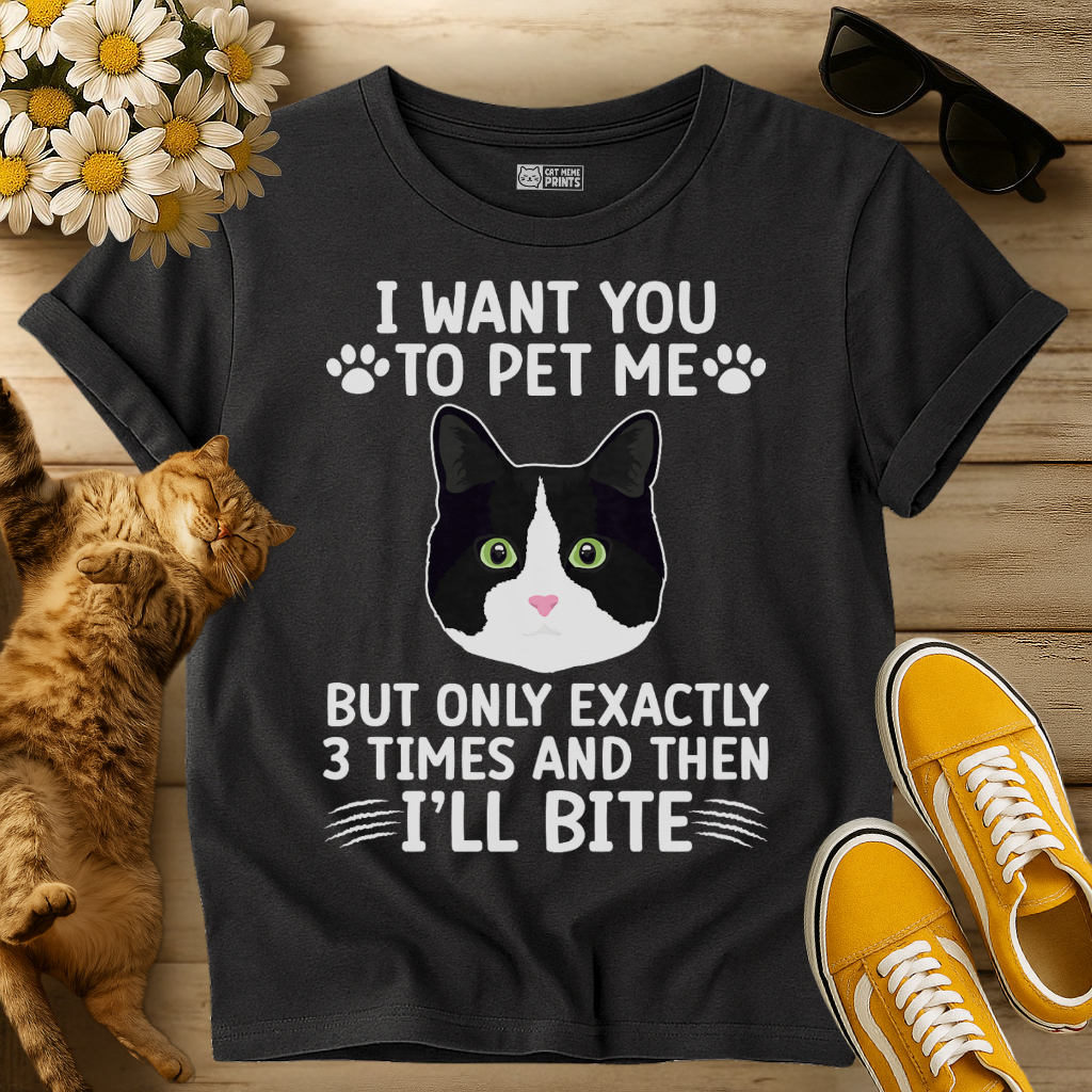 I Want You To Pet Me Texudo Cat T-Shirt