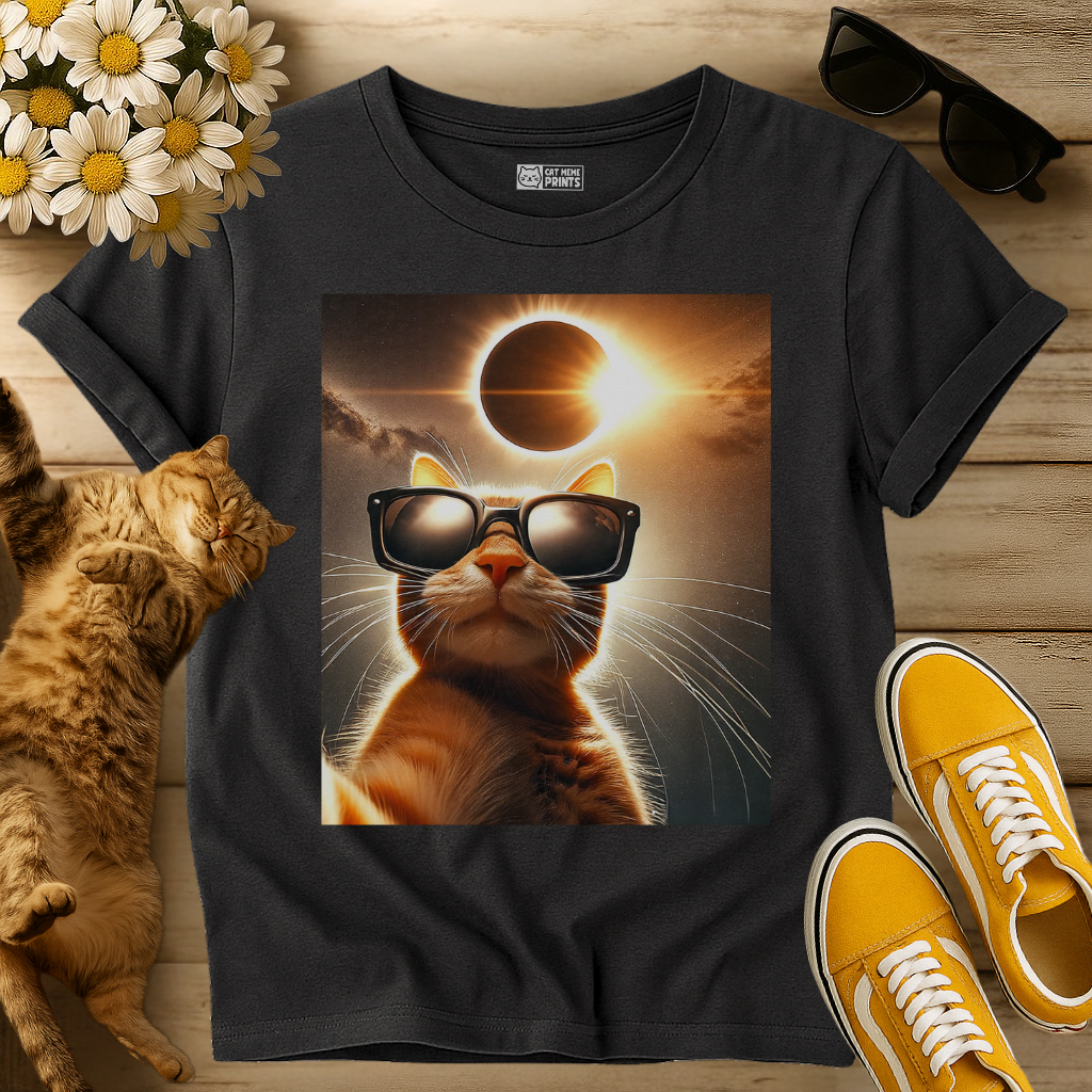 Cat Taking a Selfie with Solar T-Shirt
