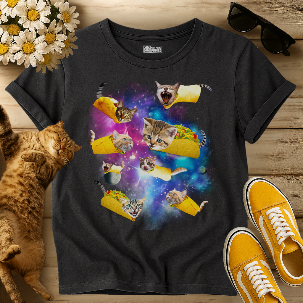 Taco Cat Space Galaxy T-Shirt