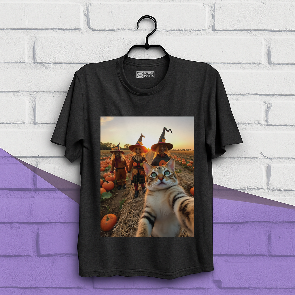 Cat Selfie with Scarecrow T-Shirt