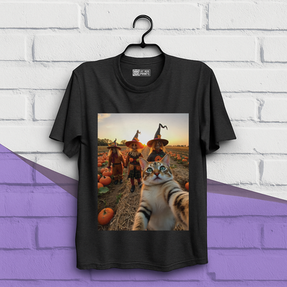 Cat Selfie with Scarecrow T-Shirt