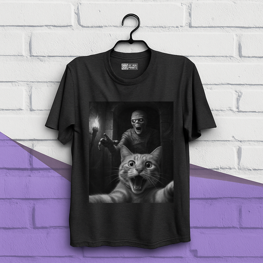 Cat Selfie with a Mummy T-Shirt