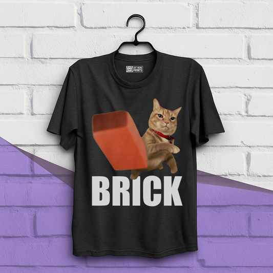 Cat Throwing Brick T-Shirt