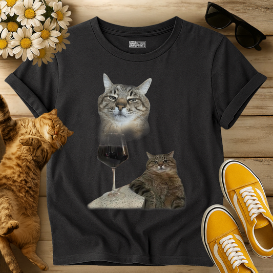 Cat Drinking Meme Selfie T-Shirt