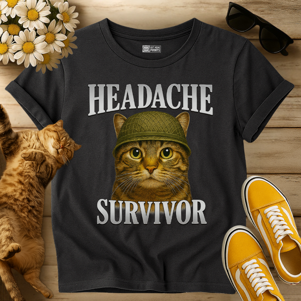 Headache Survivor Cat T-Shirt