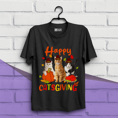 Happy Catsgiving fall Thanksgiving T-Shirt