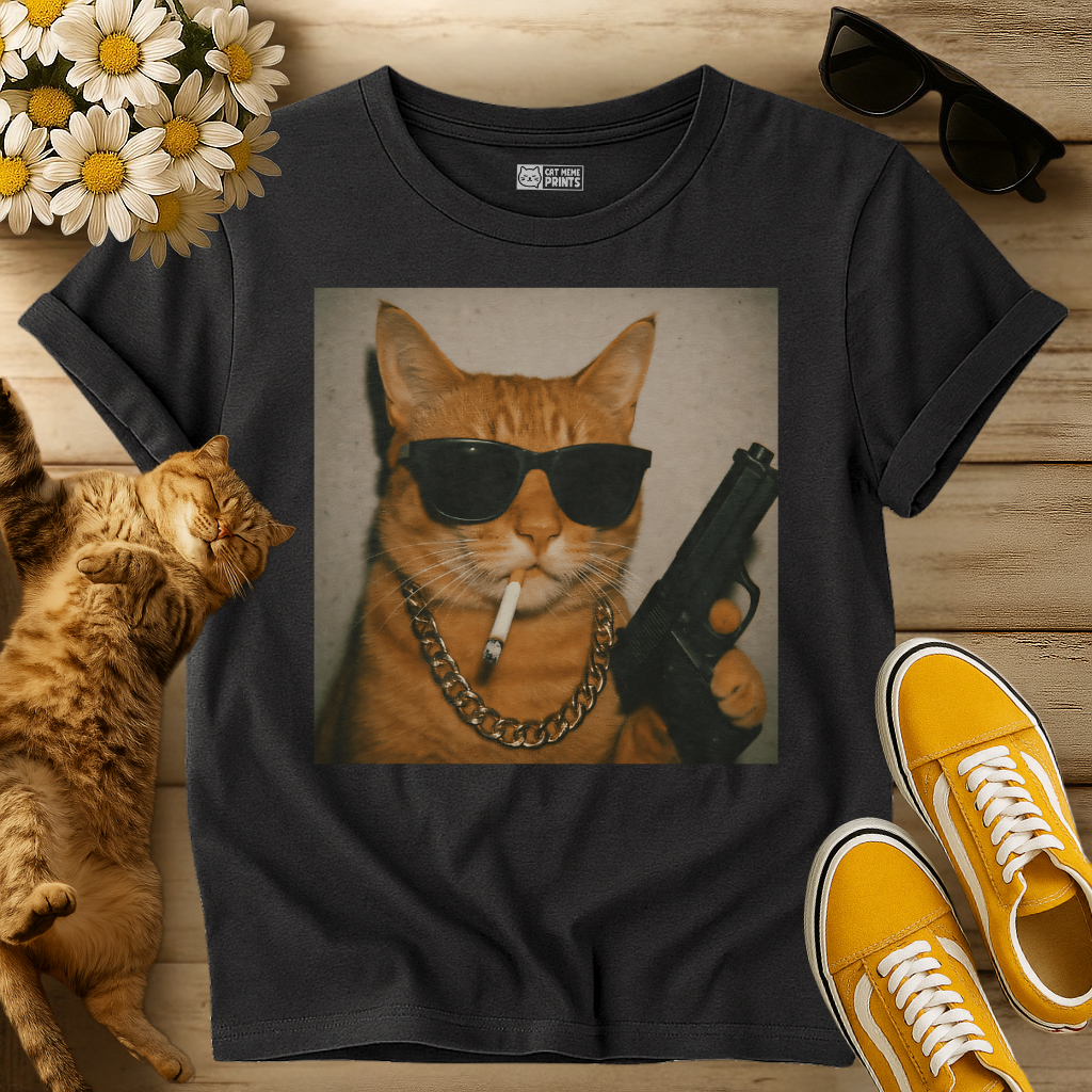 Gangster Cat Gen Z T-Shirt