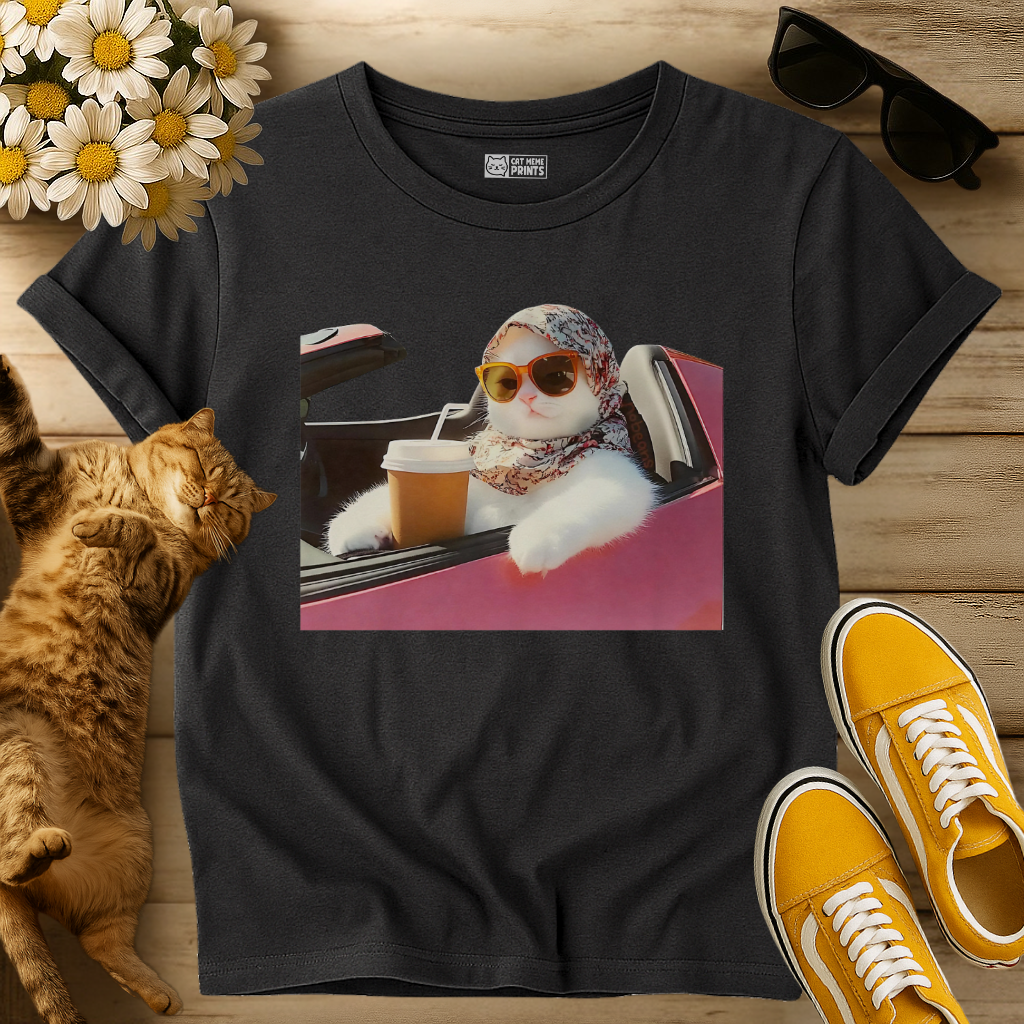 Cat Driving Meme T-Shirt