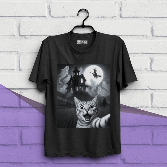 Cat Selfie with Skeleton T-Shirt