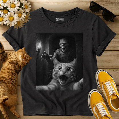 Cat Selfie with a Mummy T-Shirt