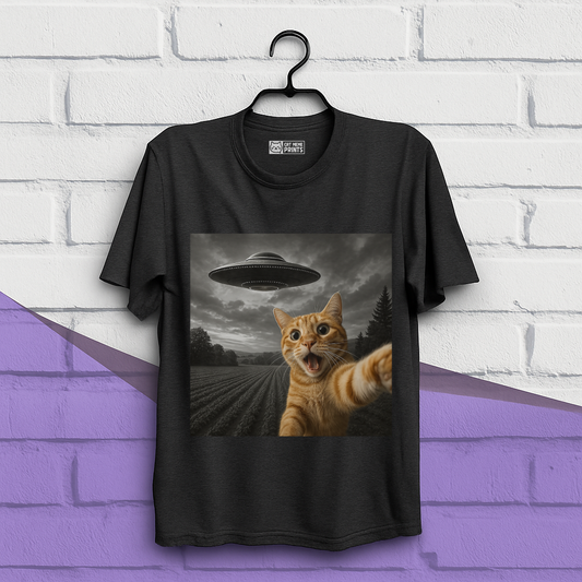 Cat Selfie With Alien T-Shirt