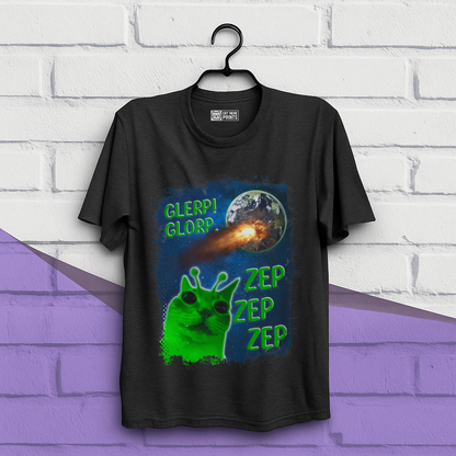 Glerp Glorp Zep Alien Cat T-Shirt