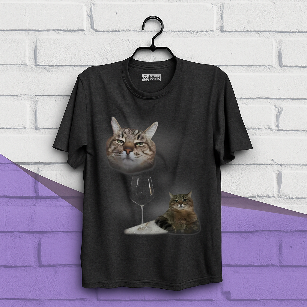 Cat Drinking Meme T-Shirt