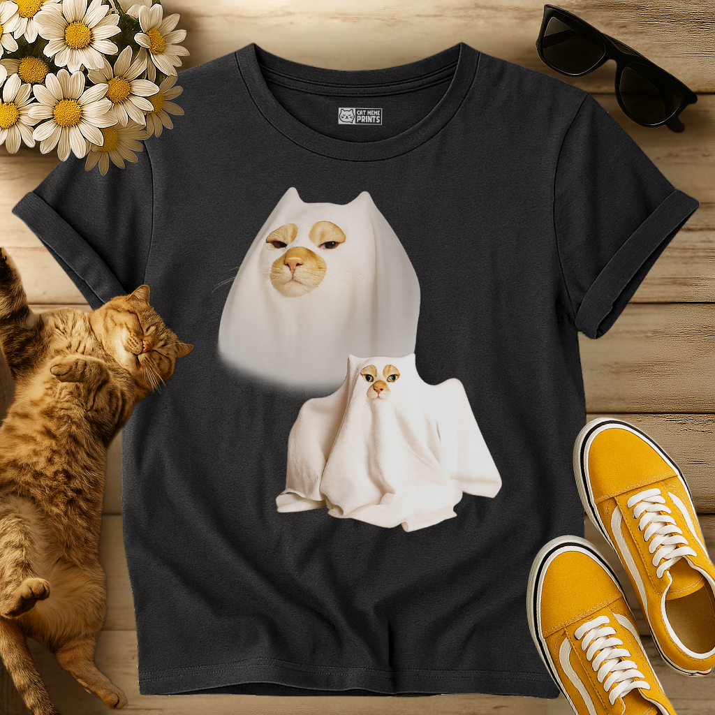 Ghost Cat Halloween T-Shirt