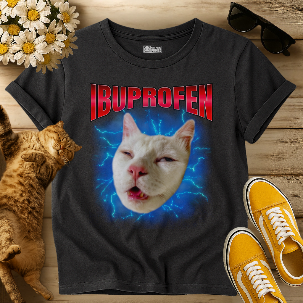 Ibuprofen Cat Meme T-Shirt