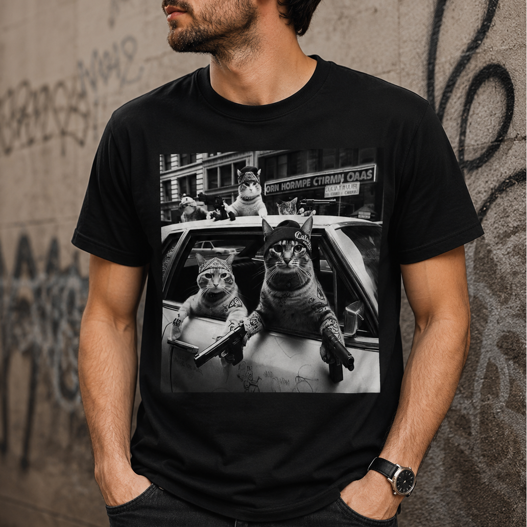 Gangster Cats Street T-Shirt