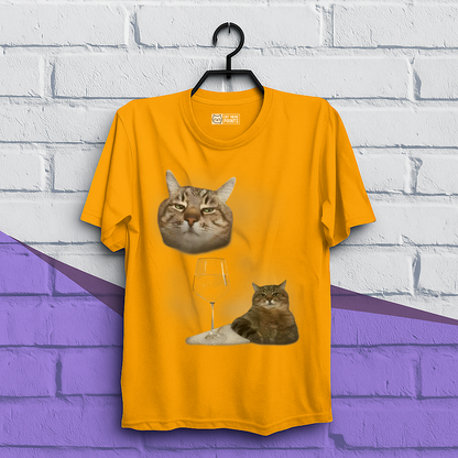 Cat Drinking Meme T-Shirt