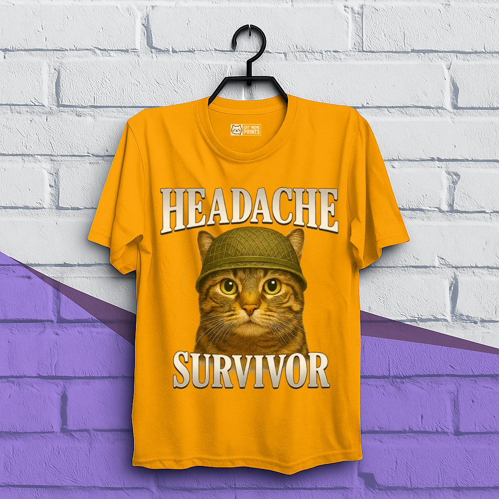 Headache Survivor Cat T-Shirt