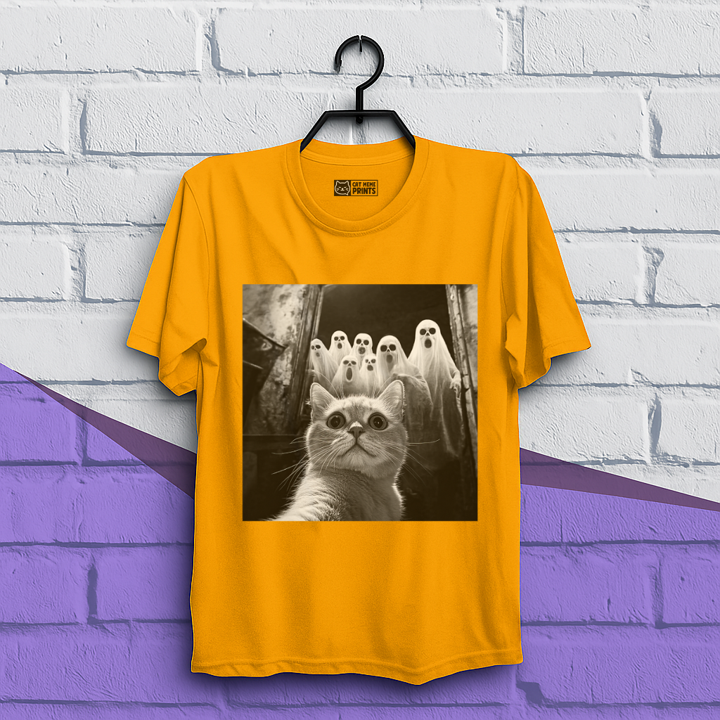 Cat Selfie With Ghosts T-Shirt
