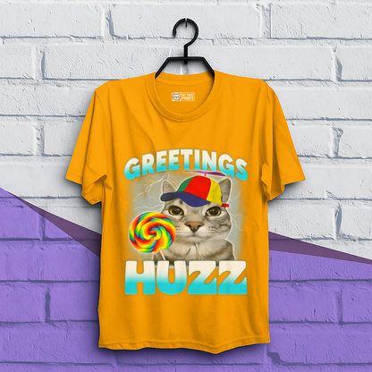 Greetings Huzz Cat T-Shirt