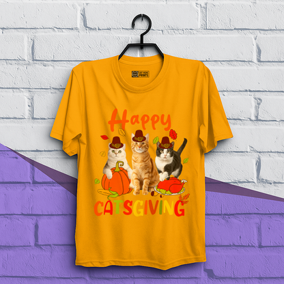 Happy Catsgiving fall Thanksgiving T-Shirt