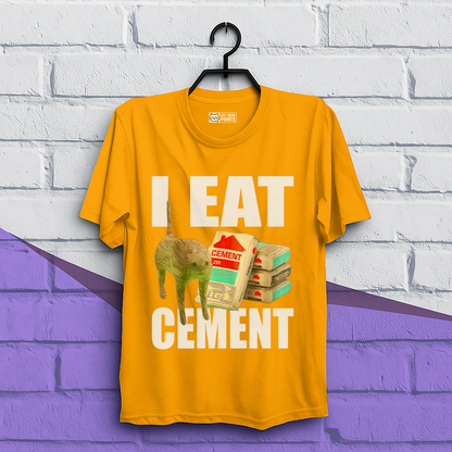 I Eat Cement Meme Cat T-Shirt