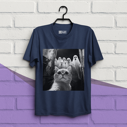 Cat Selfie With Ghosts T-Shirt