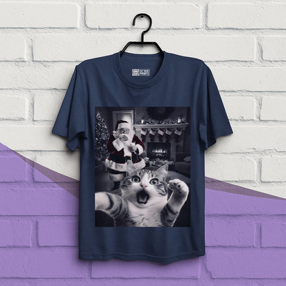 Cat Selfie With Santa Christmas T-Shirt