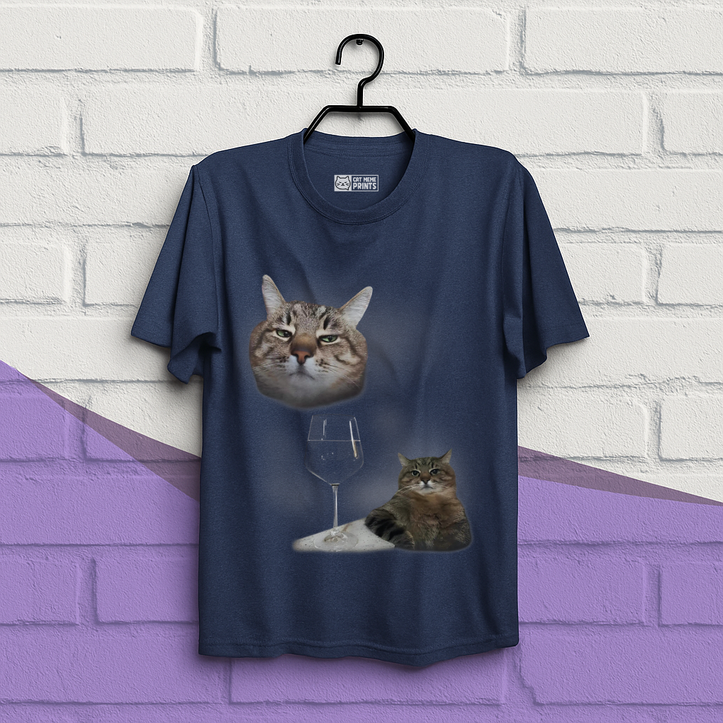 Cat Drinking Meme T-Shirt