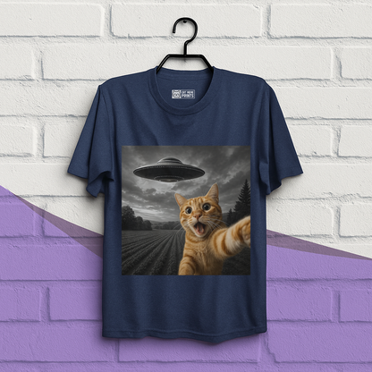 Cat Selfie With Alien T-Shirt
