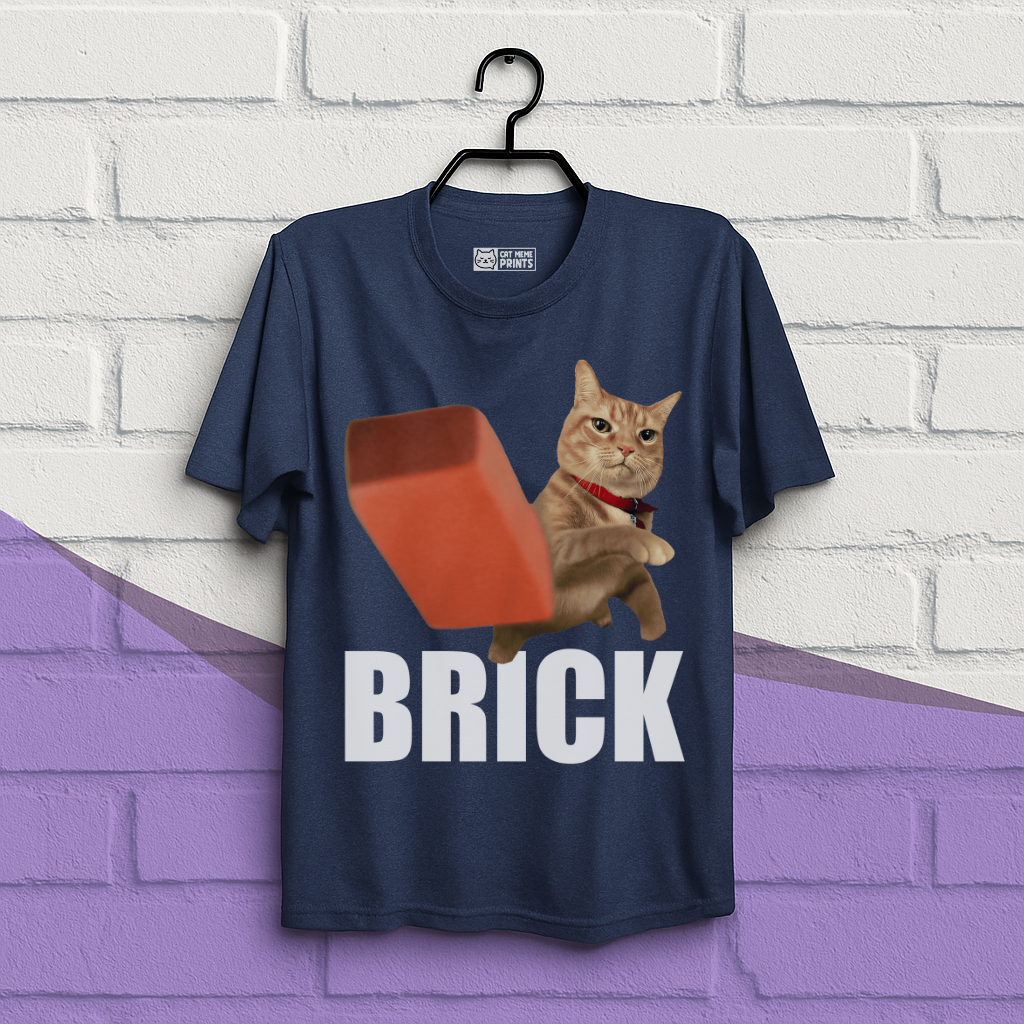 Cat Throwing Brick T-Shirt