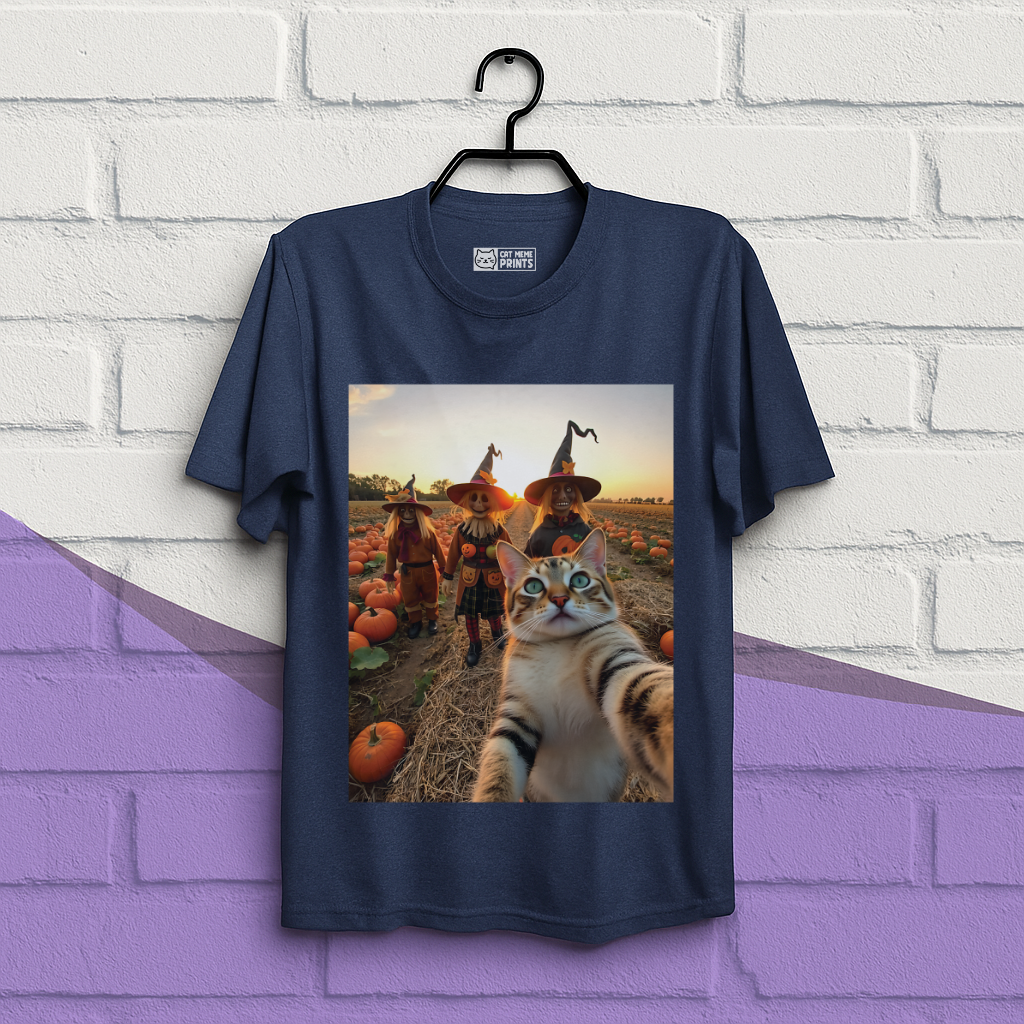 Cat Selfie with Scarecrow T-Shirt