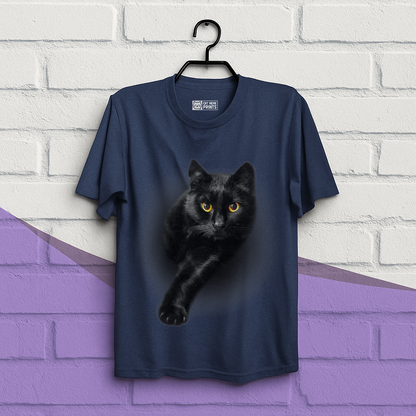 Black Cat Yellow Eyes T-Shirt