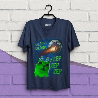 Glerp Glorp Zep Alien Cat T-Shirt