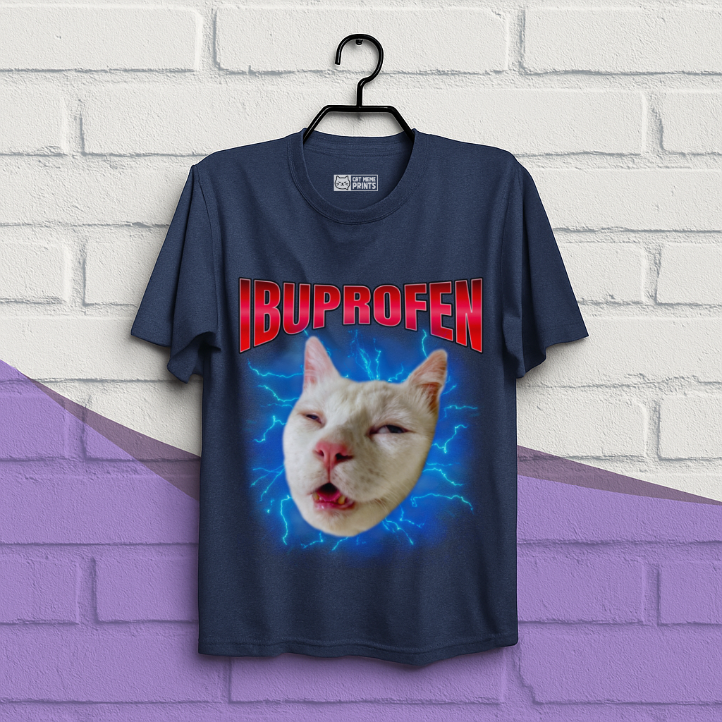 Ibuprofen Cat Meme T-Shirt