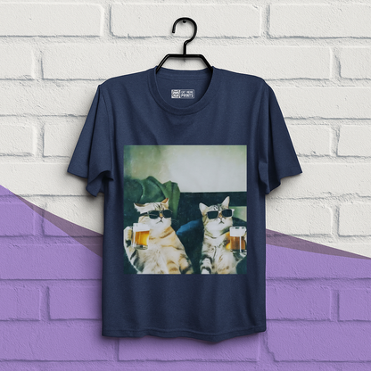 Chill And Cool Cats Drinking T-Shirt