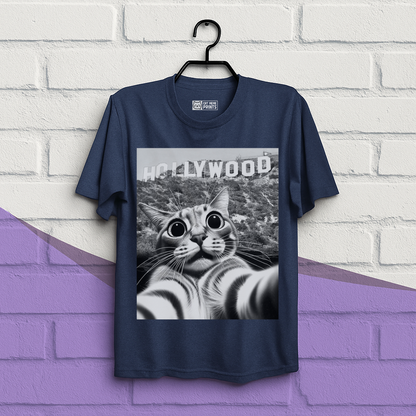 Cat taking Selfie With Hollywood Sign T-Shirt