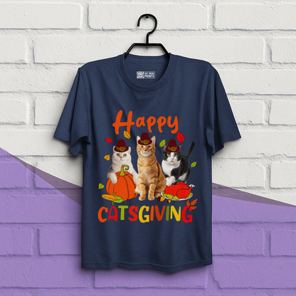 Happy Catsgiving fall Thanksgiving T-Shirt