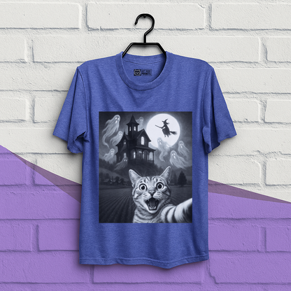 Cat Selfie with Skeleton T-Shirt