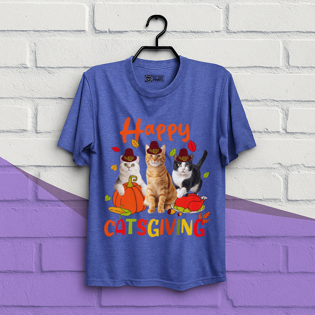 Happy Catsgiving fall Thanksgiving T-Shirt
