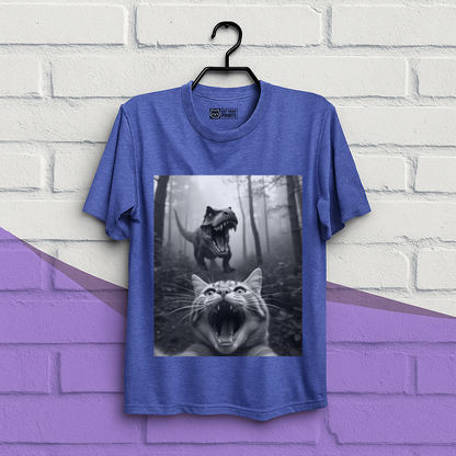 Cat Selfie With T-rex T-Shirt